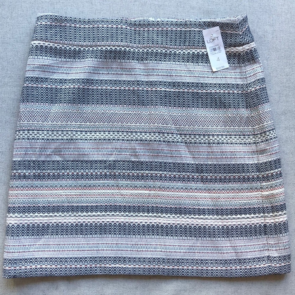 NWT Loft multi-color pencil skirt